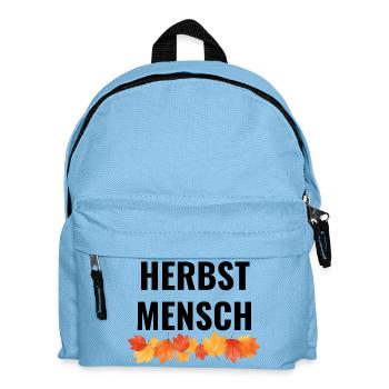 Herbstmensch - Kinder Rucksack - Hellblau - Vorne