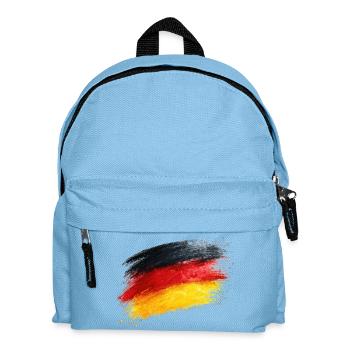 Germany Flag Brushstroke Title - Kids' Backpack - light blue - Front