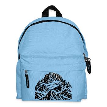 Zugspitze Graphique en noir – Minimaliste - Sac à dos Enfant - bleu clair - Devant