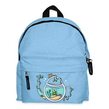 Grenouille de jardin en théière - Sac à dos Enfant - bleu clair - Devant