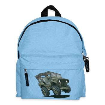 Willys MB véhicule tout-terrain avec toit souple | RCCX - Sac à dos Enfant - bleu clair - Devant