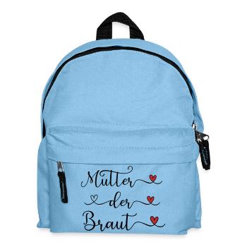 Mutter der Braut handgeschriebener Schriftzug mit  - Kinder Rucksack - Hellblau - Vorne