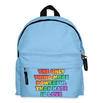 Love Over Hate Rainbow Power - Kids' Backpack - light blue - Front