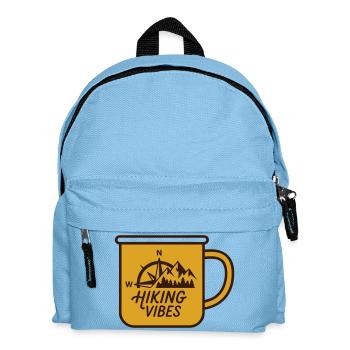 Wanderlust Tasse Kompass Logo - Kinder Rucksack - Hellblau - Vorne