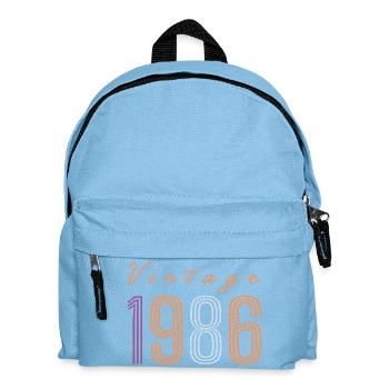 "Vintage 1986" Retro-Geburtstagsdesign - Kinder Rucksack - Hellblau - Vorne