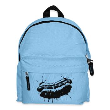 Hot Dog Ink Splash & Splash Black - Kids' Backpack - light blue - Front