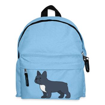 Blue French Bulldog Silhouette - Kids' Backpack - light blue - Front