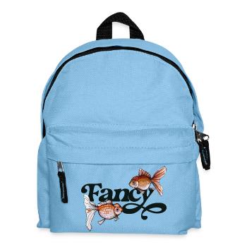 Fancy Goldfish Script Print - Kids' Backpack - light blue - Front