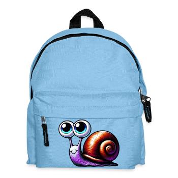 Schnecke - Kinder Rucksack - Hellblau - Vorne