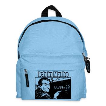 Super lustiges Mathe Design Ich in Mathe - Kinder Rucksack - Hellblau - Vorne