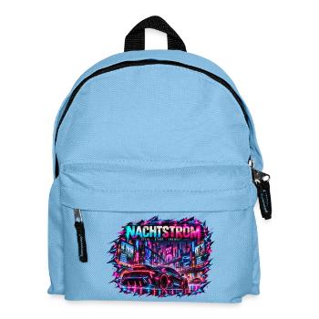 Nachtstrom Neonrenner Stadt - Kinder Rucksack - Hellblau - Vorne