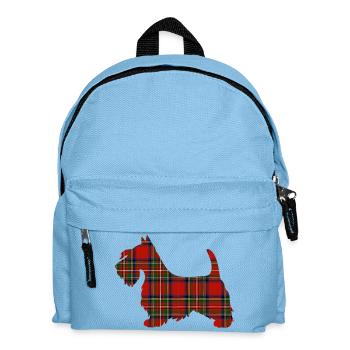 Tartan Scottie Hund | Pyrenäen-Linienlabor - Kinder Rucksack - Hellblau - Vorne