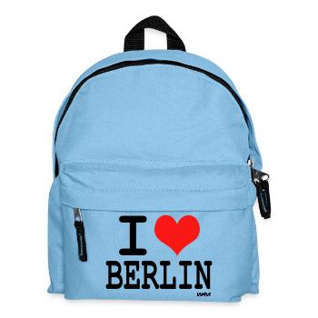 I love Berlin  - Kinder Rucksack - Hellblau - Vorne