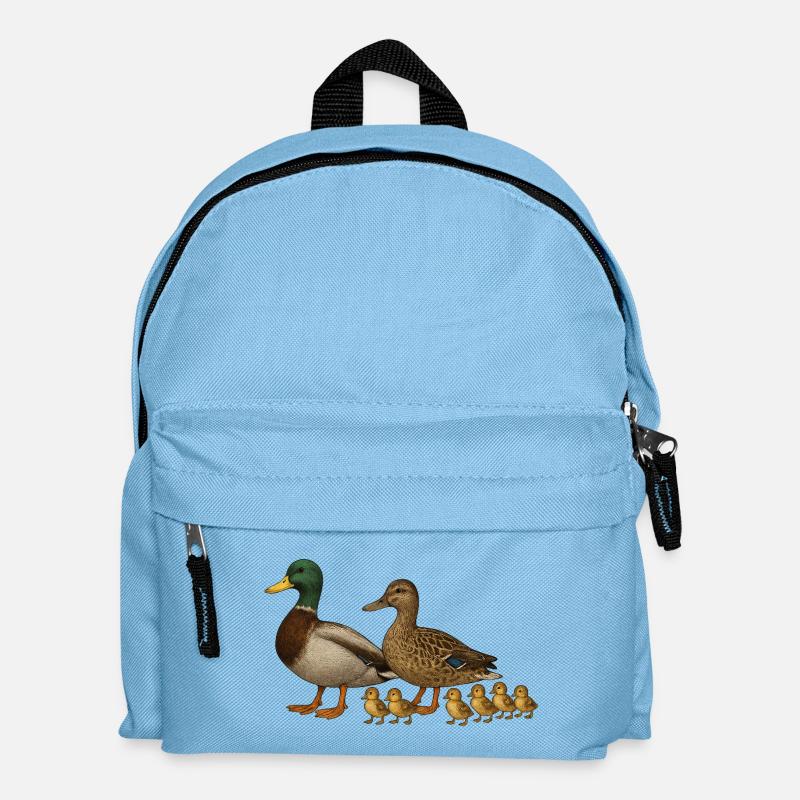 Enten Familie - Kinder Rucksack - Hellblau
