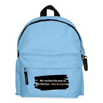 Streben Sie nicht nach Perfektion, sondern nach Erfolg - Kinder Rucksack - Hellblau - Vorne