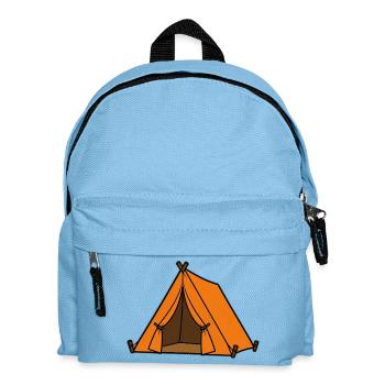 Aventures sous la tente orange - Sac à dos Enfant - bleu clair - Devant
