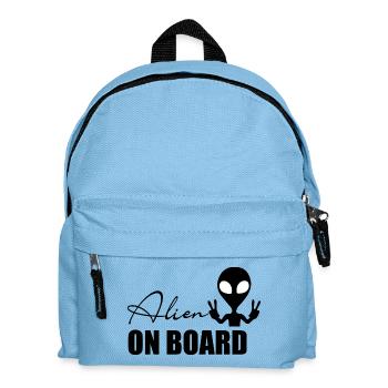 Cosmic Passenger – Alien fährt mit - Kinder Rucksack - Hellblau - Vorne