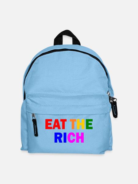 Eat the rich - Kinder Rucksack - Hellblau