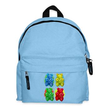 Gummibärchen - Fruchtig - Süssigkeit - Süss - Kinder Rucksack - Hellblau - Vorne