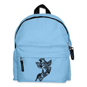 Koi Karpfen - Kinder Rucksack - Hellblau - Vorne