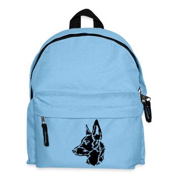 Malinois Schäferhund Holland Herder - Kinder Rucksack - Hellblau - Vorne