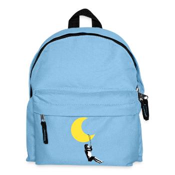 Style artistique de rue de fille pellete sous la lune - Sac à dos Enfant - bleu clair - Devant