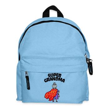 Superoma Spruch Brille Rentnerin Großmutter Oma - Kinder Rucksack - Hellblau - Vorne
