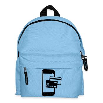 Téléphone avec carte de crédit carte NIP Visa - Sac à dos Enfant - bleu clair - Devant
