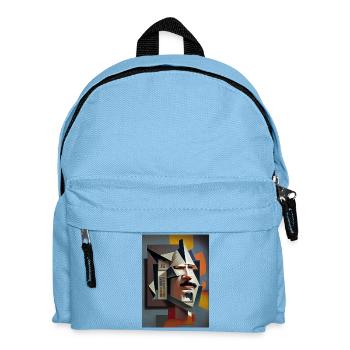 Cubic Portrait: Fragmented Face - Kids' Backpack - light blue - Front