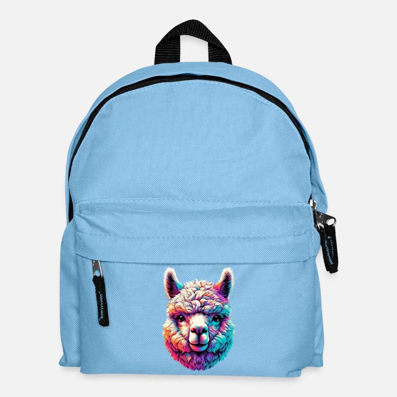 Alpaka - Kinder Rucksack - Hellblau