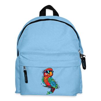 Amoureux Des Oiseaux, Animal, Perroquet, Oiseau, Animaux De Zoo - Sac à dos Enfant - bleu clair - Devant