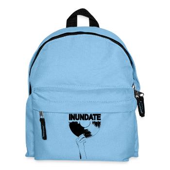 Schallplatte Schwarz - Kinder Rucksack - Hellblau - Vorne