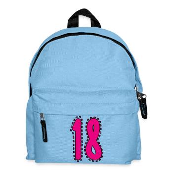 18. 18 JAHRE ALT. 18. JAHRESTAG. 18. GEBURTSTAG. - Kinder Rucksack - Hellblau - Vorne