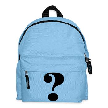 Großes Fragezeichen - Kinder Rucksack - Hellblau - Vorne