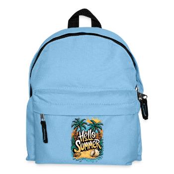 Conception de plage d’été tropical - Sac à dos Enfant - bleu clair - Devant
