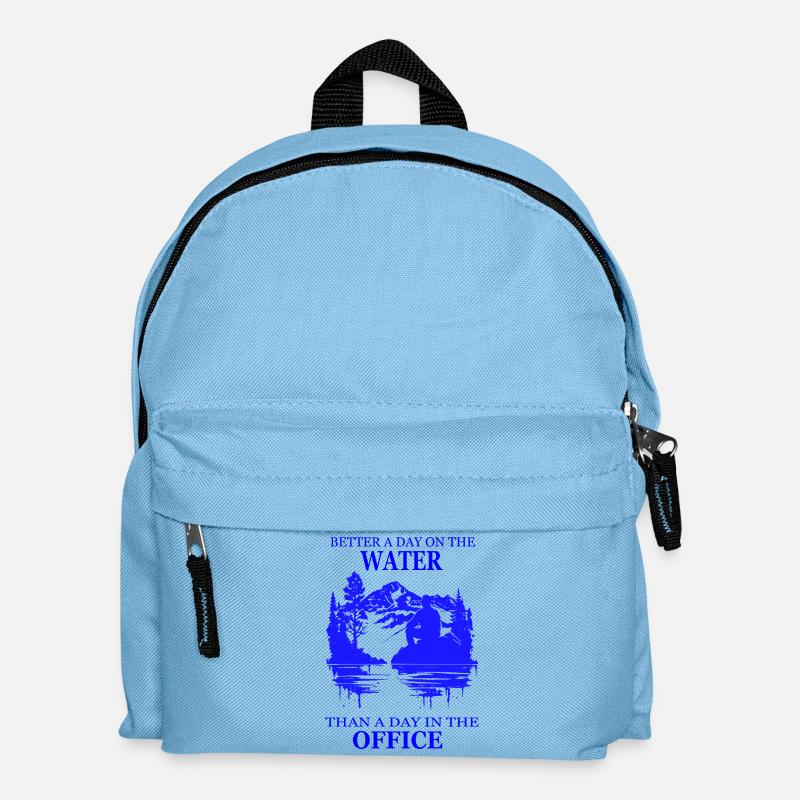 Angler-Spruch - Kinder Rucksack - Hellblau