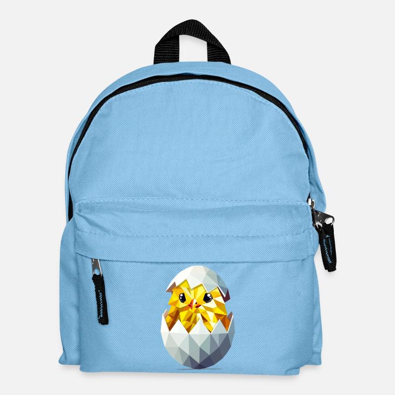 Küken im Ei – Moderne Osterillustration - Kinder Rucksack - Hellblau