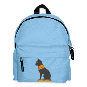hieroglyphen, ägyptische katze sitzend - Kinder Rucksack - Hellblau - Vorne
