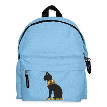 Katzengöttin: Ägyptische Eleganz - Kinder Rucksack - Hellblau - Vorne