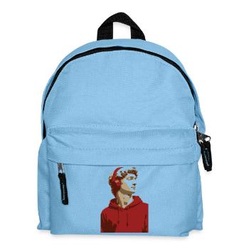 Contemporary David Michelangelo Portrait  - Kids' Backpack - light blue - Front