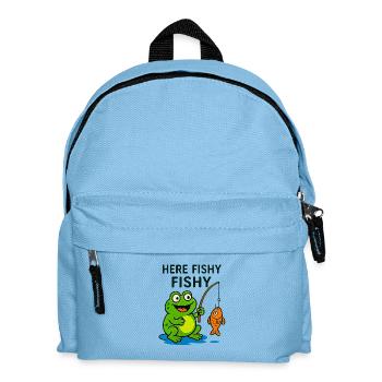 Freundlicher Fisch, Affe und Frosch - Kinder Rucksack - Hellblau - Vorne