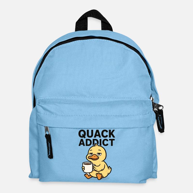 Chill Quack Coffee Club Design - Kinder Rucksack - Hellblau