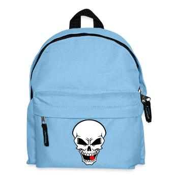 Crâne Rebelle avec sucette rouge - Sac à dos Enfant - bleu clair - Devant