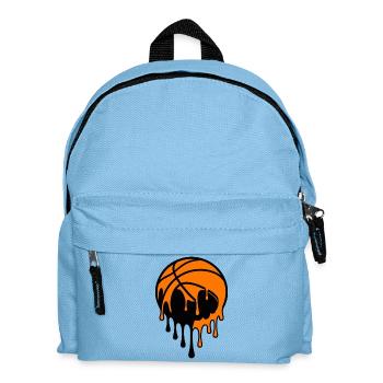 Dripping Basketball Street Art Design - Kids' Backpack - light blue - Front