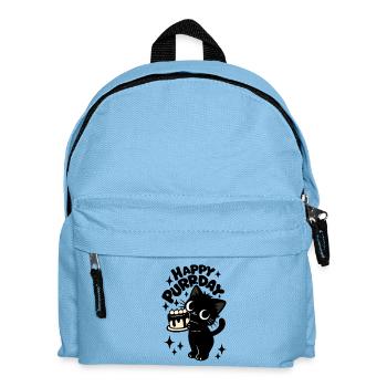 Kitchen Theft Cat | Cute Birthday Cats Motif - Kids' Backpack - light blue - Front