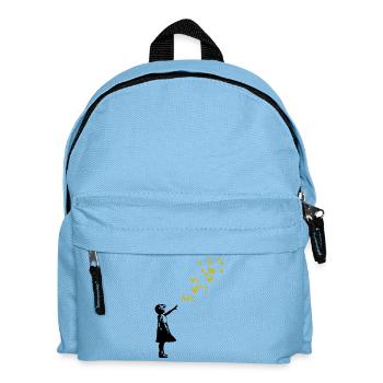 Schmetterlinge im Banksy-Stil - Kinder Rucksack - Hellblau - Vorne
