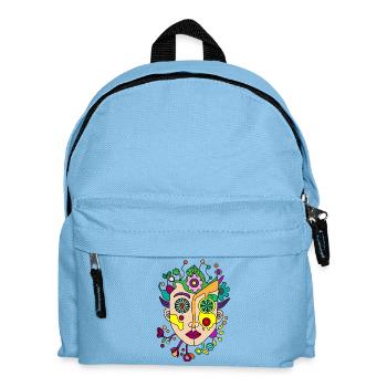 Kaleidoscopic split face - Kids' Backpack - light blue - Front