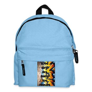 Good Girls Going to Heaven Graffiti - Kinder Rucksack - Hellblau - Vorne