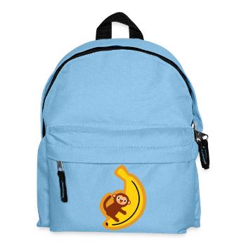 T-shirt banane singe drôle Un petit t-shirt jungle animal mignon - Sac à dos Enfant - bleu clair - Devant