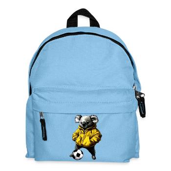 Fussball Koala - Kinder Rucksack - Hellblau - Vorne